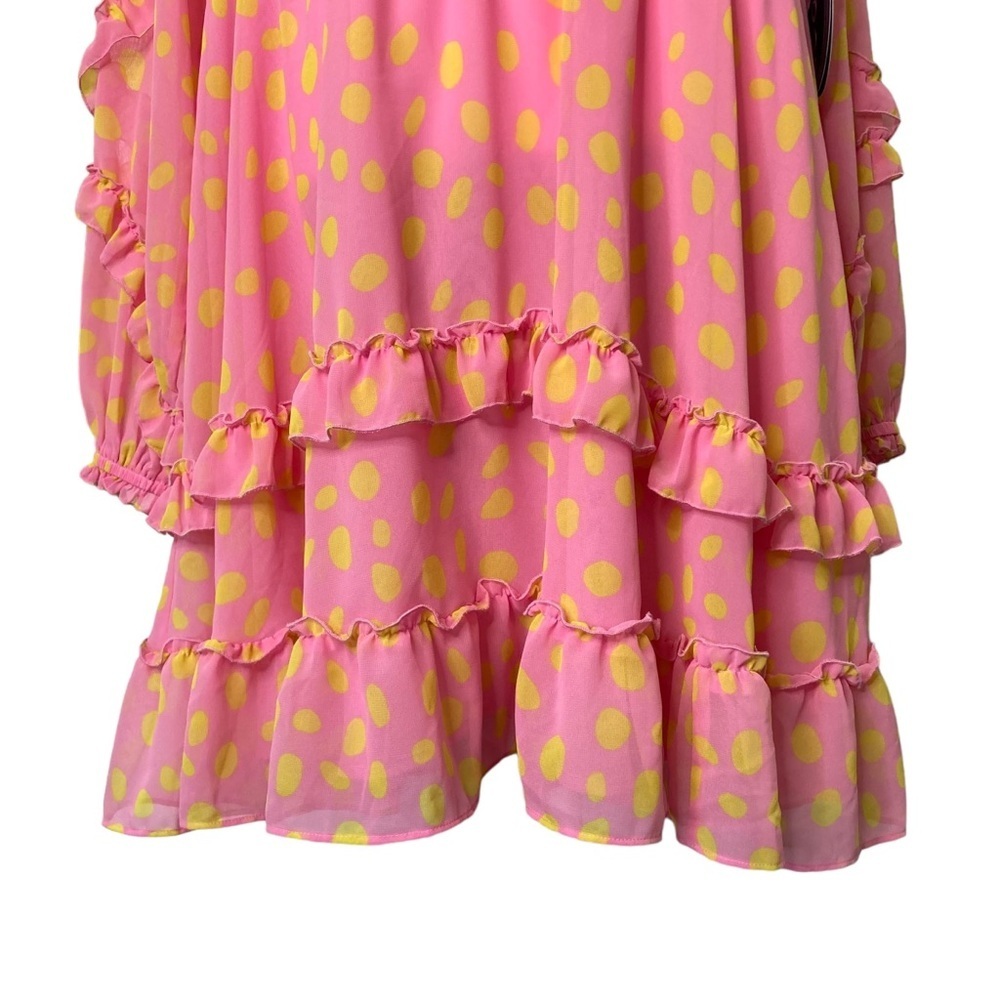 Pink Ruffle Mini Dress - Picture 6 of 12